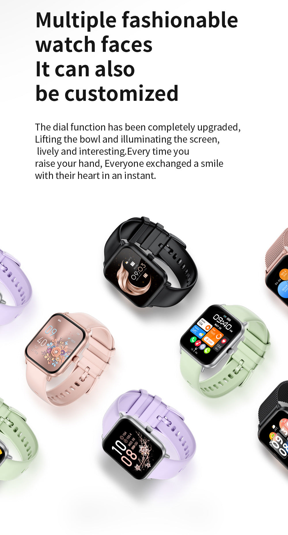 Smartwatch showcasing health monitoring functions