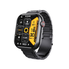 F57 smartwatch front view with health stats displayed