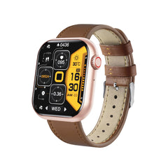 F57 smartwatch close-up showing heart rate monitor