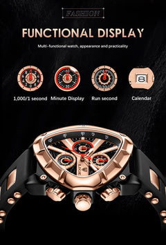 Water-resistant quartz watch with date display