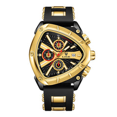Durable silicone strap watch for men