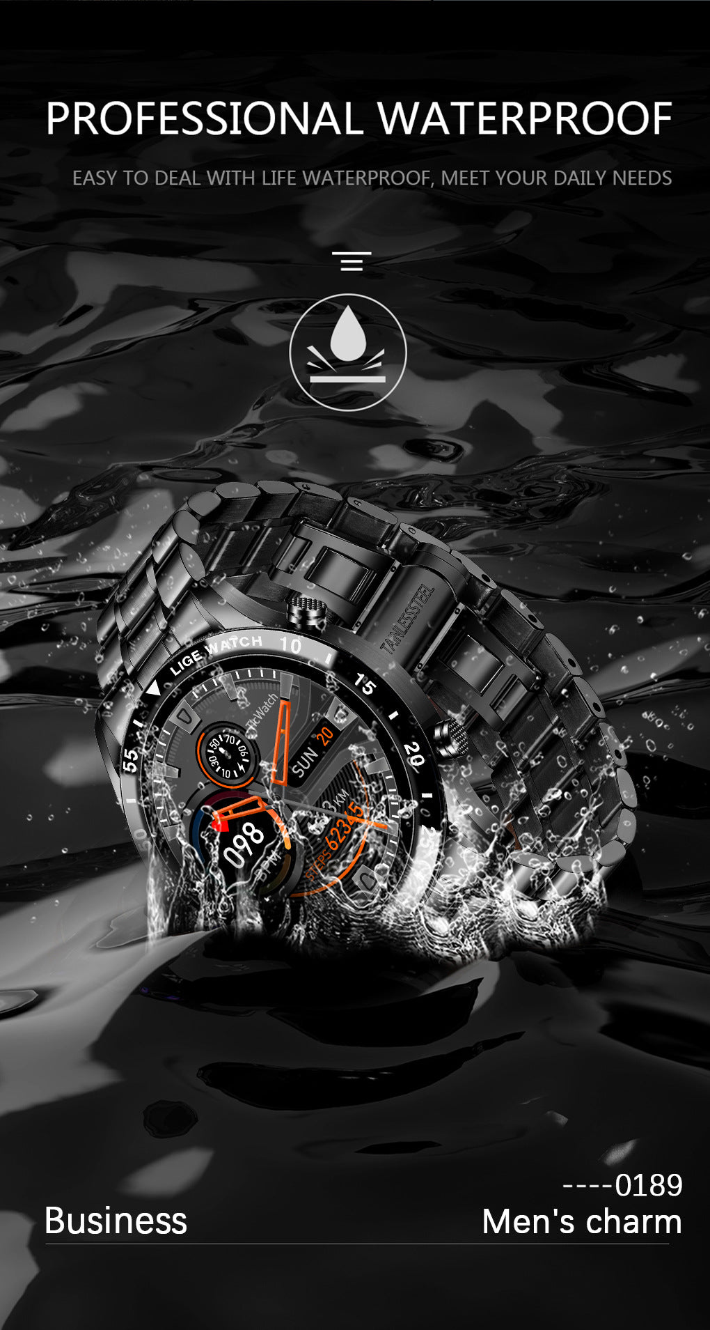 LIGE smartwatch in a fitness setting