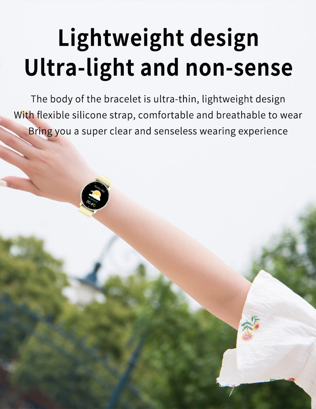 LIGE watch with heart rate monitor feature