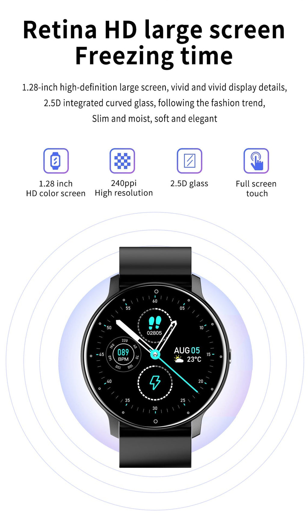 LIGE smartwatch water resistance demonstration