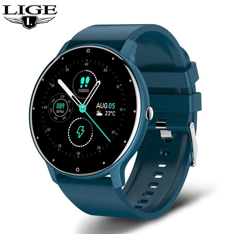 LIGE Smart Watch with charging method shown