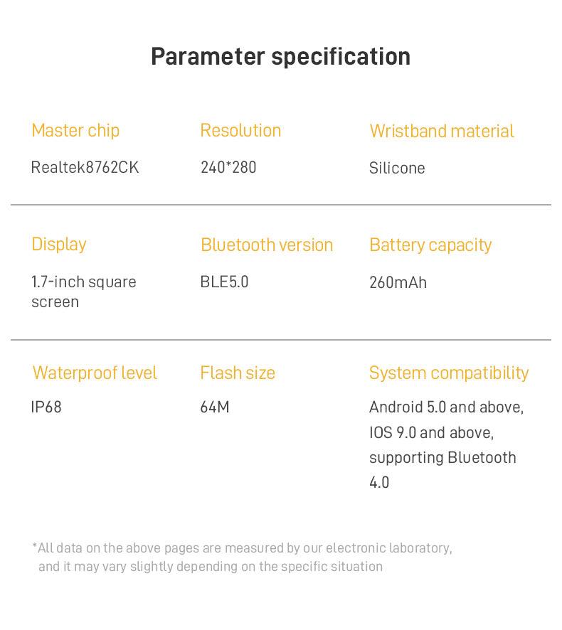 P55 Smartwatch with charging cable for magnetic charging
