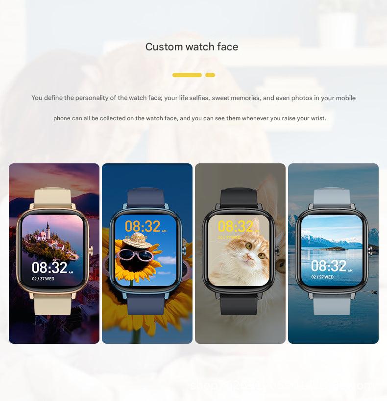 P55 Smartwatch showing notification alerts