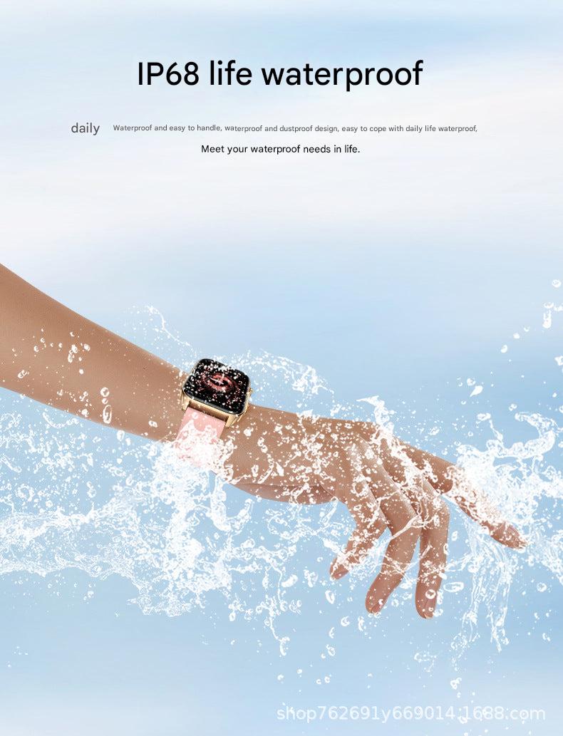 P99 Smartwatch interface displaying music playback