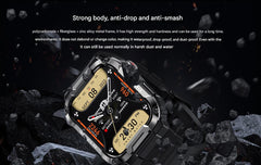 MK66 smartwatch front view with 1.85-inch display
