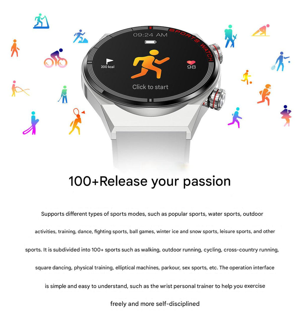 Smartwatch with leather band in elegant setting