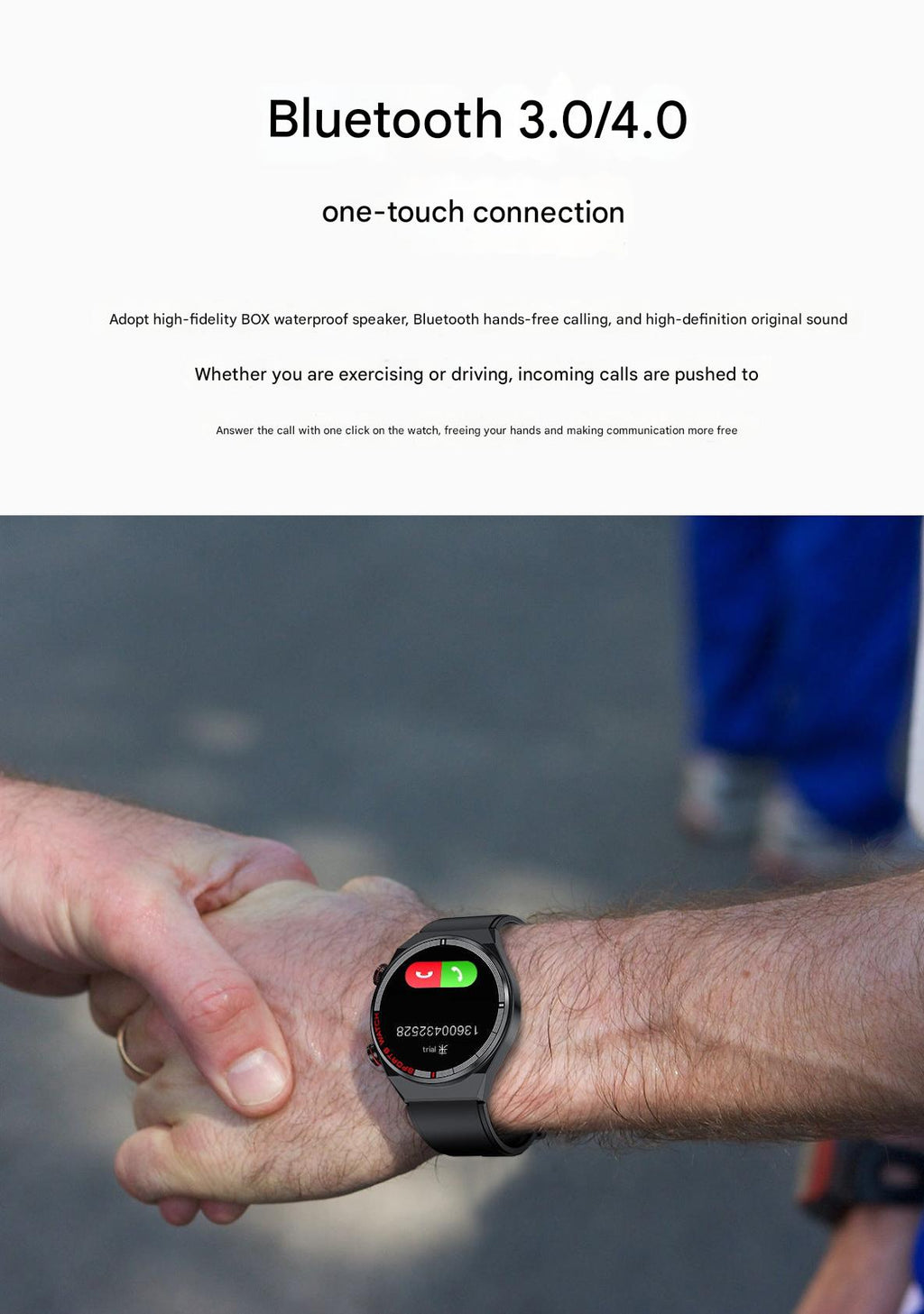 Smartwatch with aluminium case and vibrant display