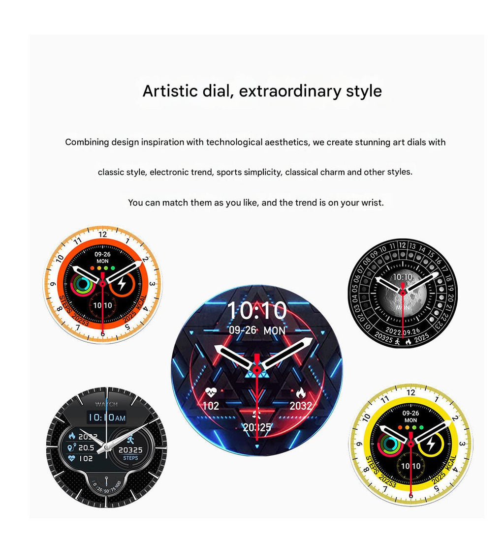 Smartwatch with stylish leather band on wrist