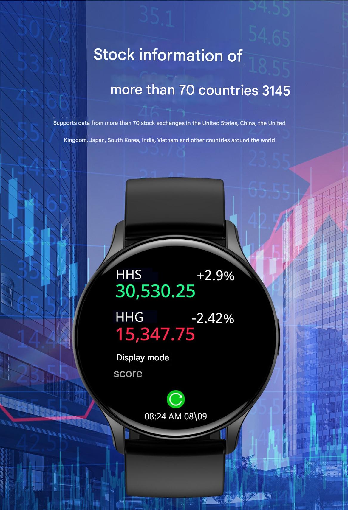 HK89 smartwatch showing heart rate monitoring