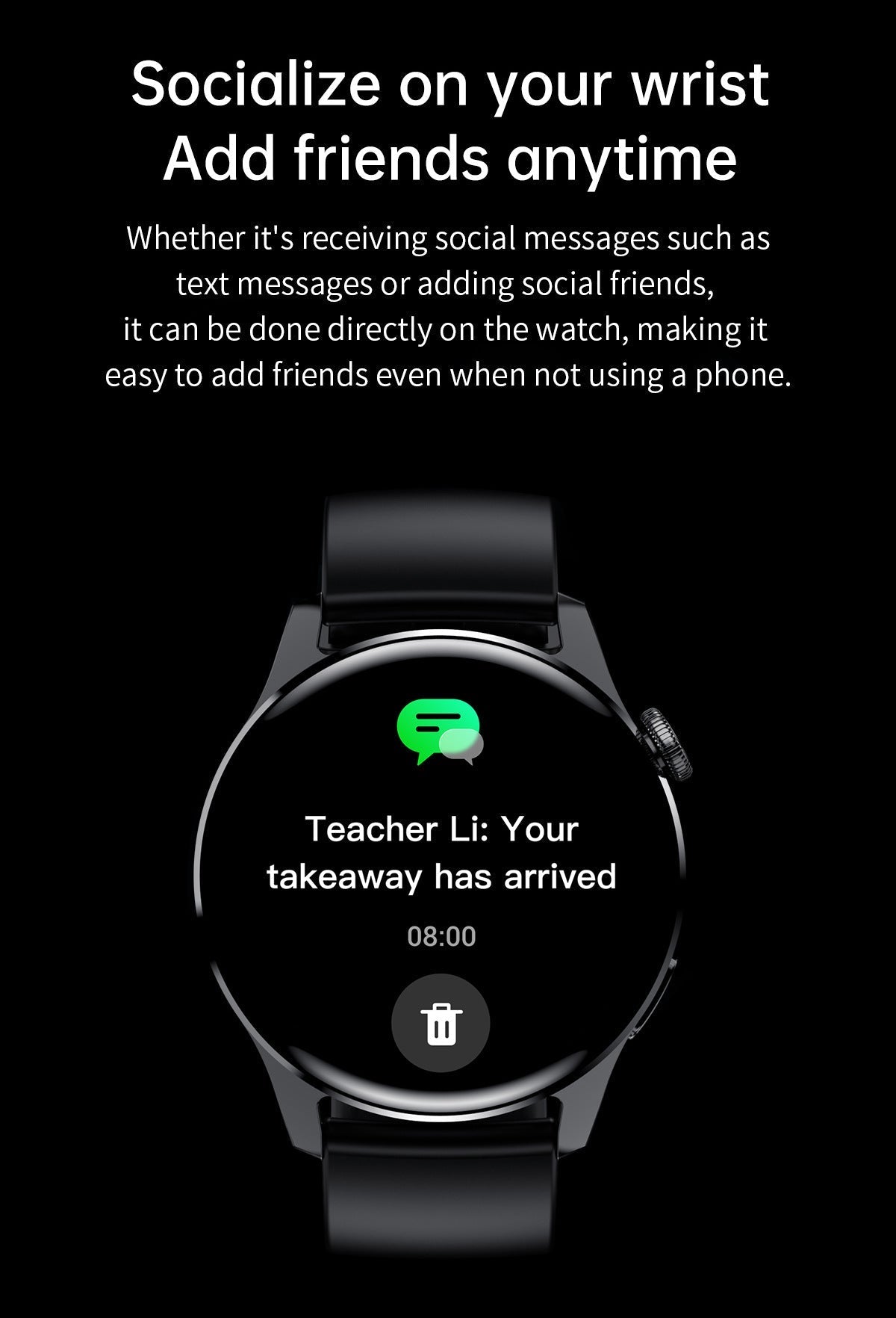 LIGE multifunctional watch on wrist