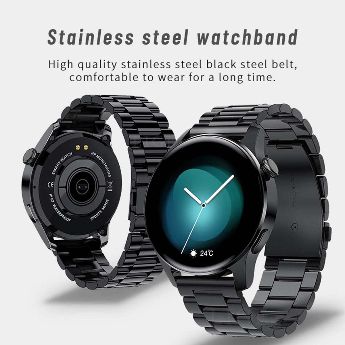 LIGE multifunctional watch on wrist