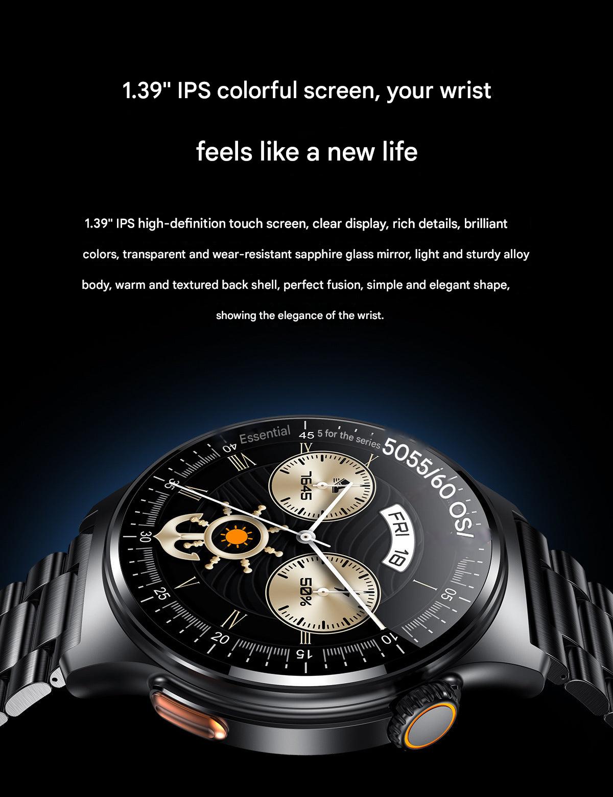 QW49 Smartwatch showing fitness metrics