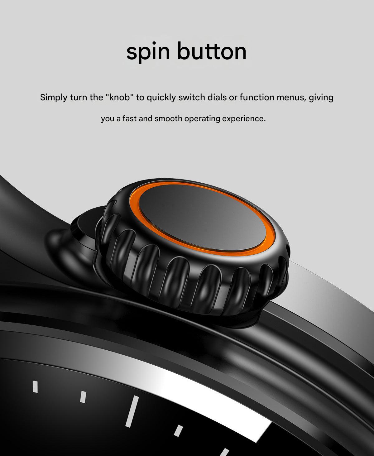 Close-up of QW49 smartwatch display