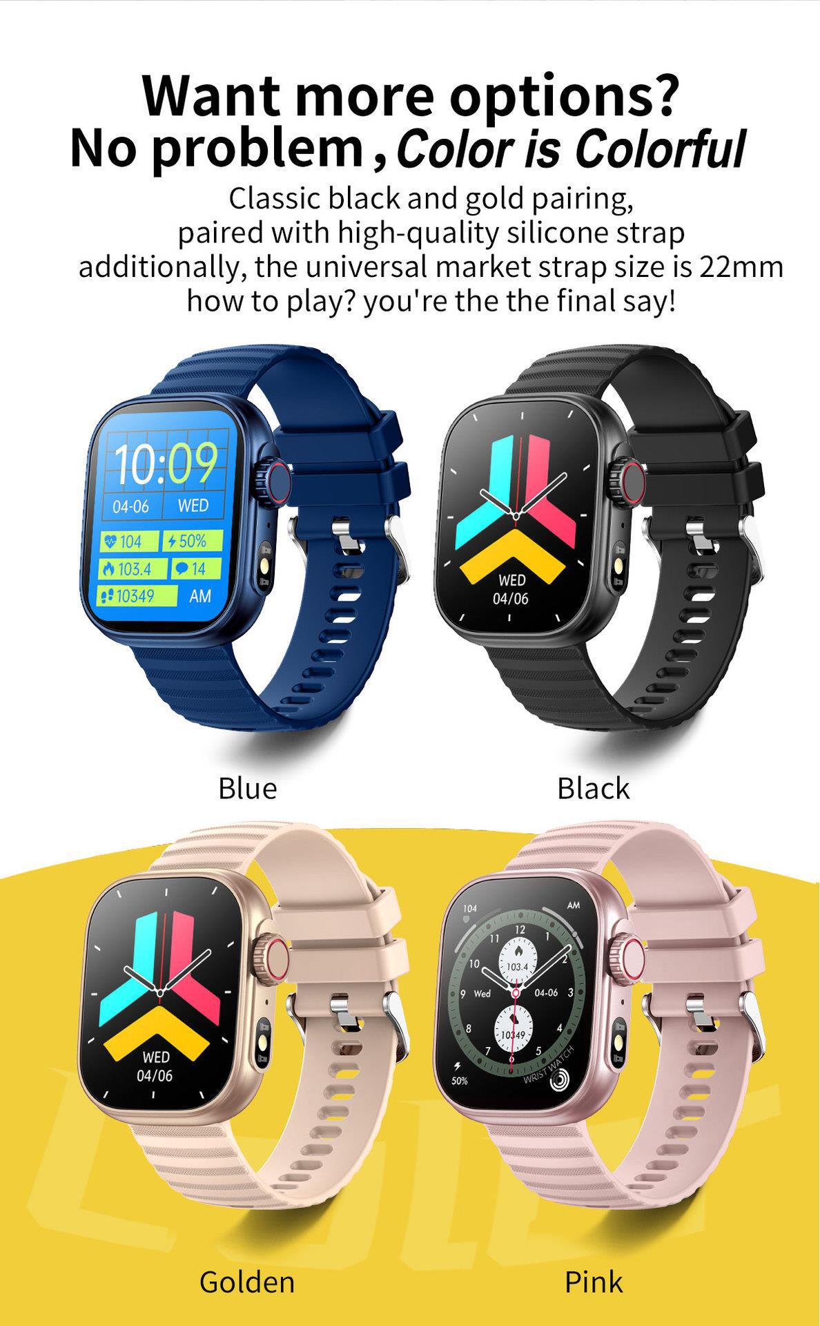 Smartwatch showcasing large display features