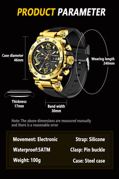Sleek look of analog and digital watch