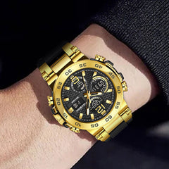 Comfortable silicone strap of men's quartz watch