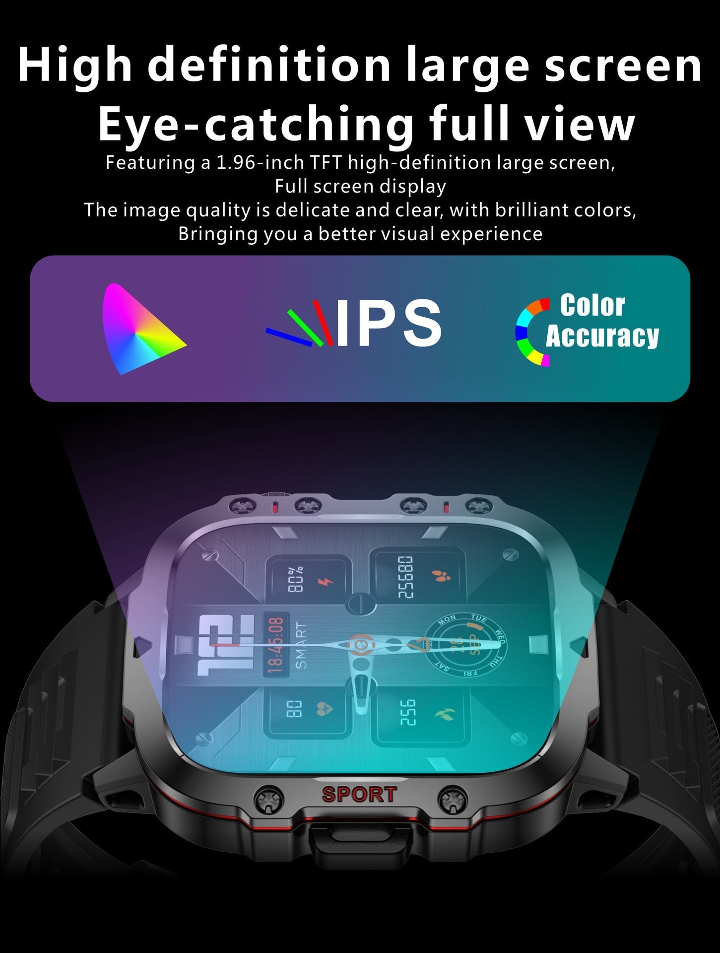 Customisable men's smartwatch in various colours