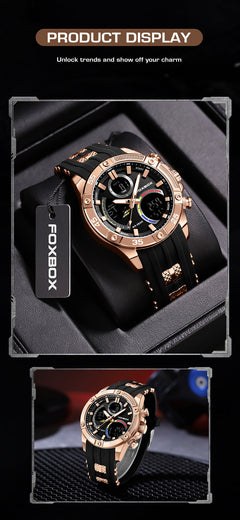 Black-orange sports watch suitable for athletes