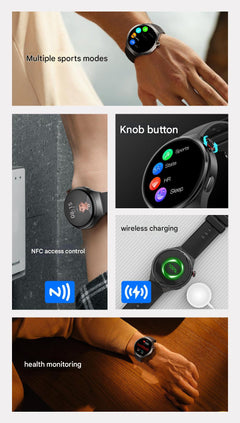 MT26 Smartwatch with charging method shown