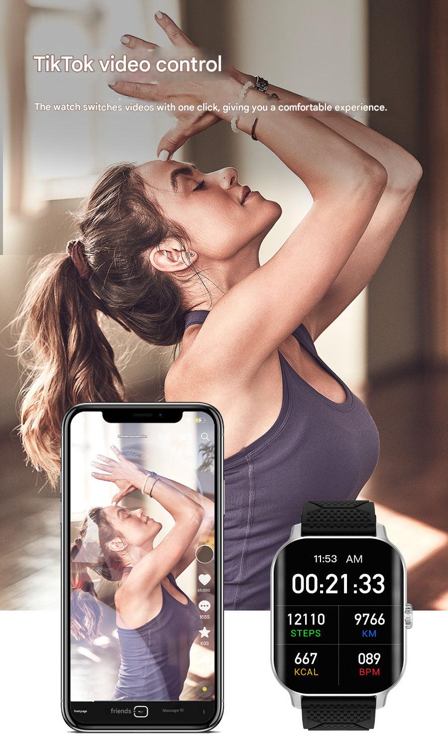 F12 smartwatch angled view displaying the screen