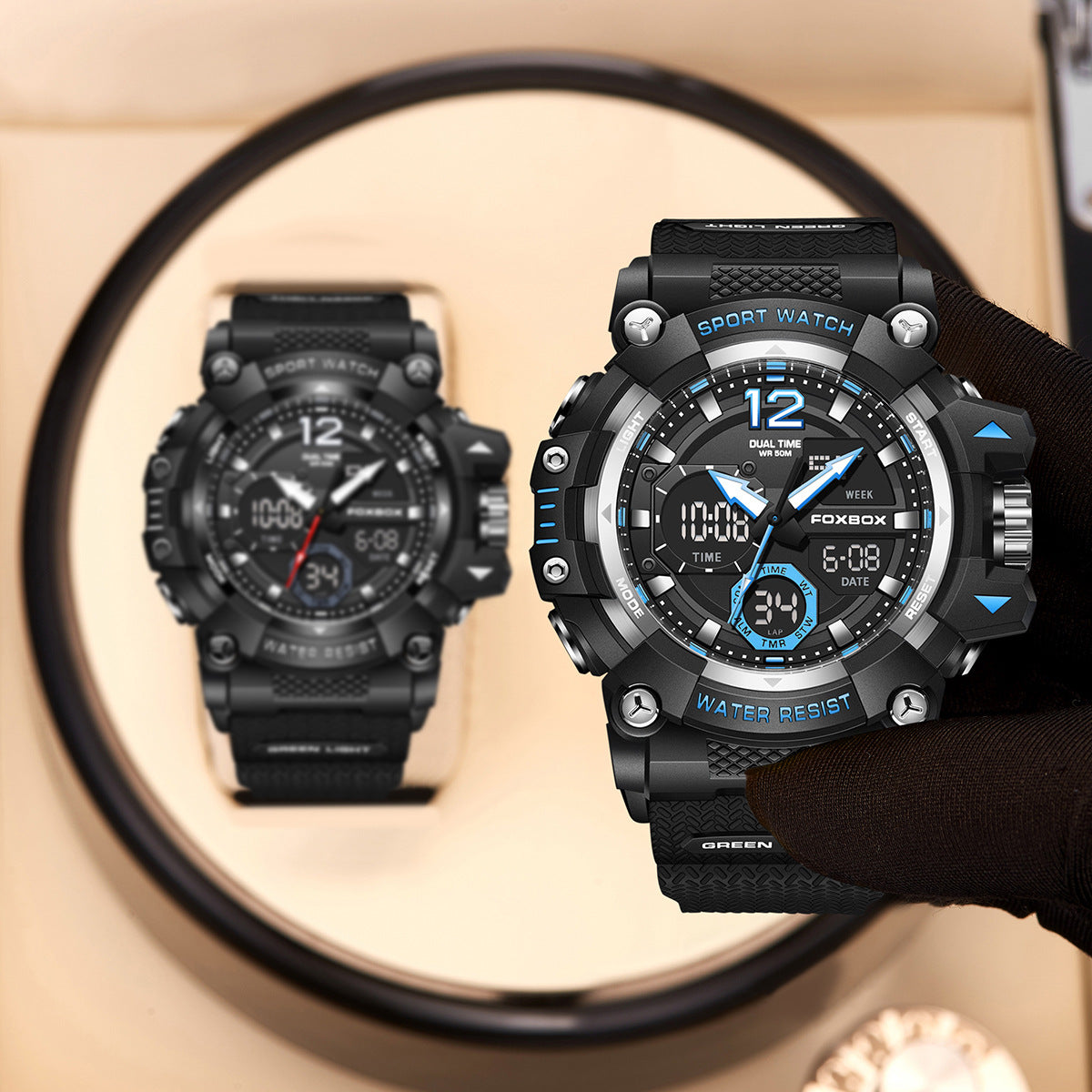 men's multi-functional watch in different colours