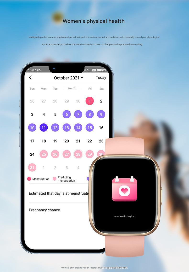 P114 smartwatch displaying fitness tracking