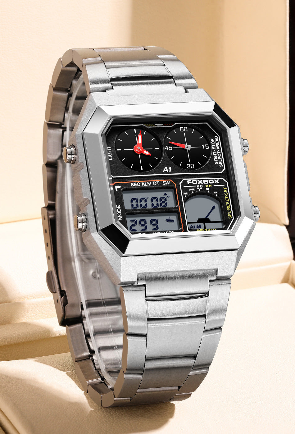 Men's Sports Watch with Comfortable Silicone Strap
