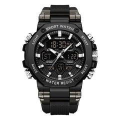 Silicone strap waterproof watch side view
