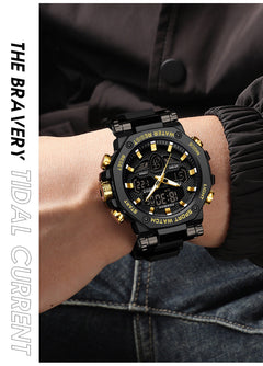 Waterproof digital sports watch front view
