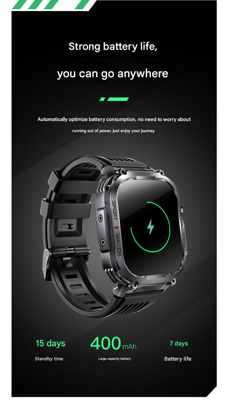 User interacting with Bluetooth smartwatch