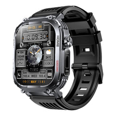 Smartwatch with silicone strap close-up
