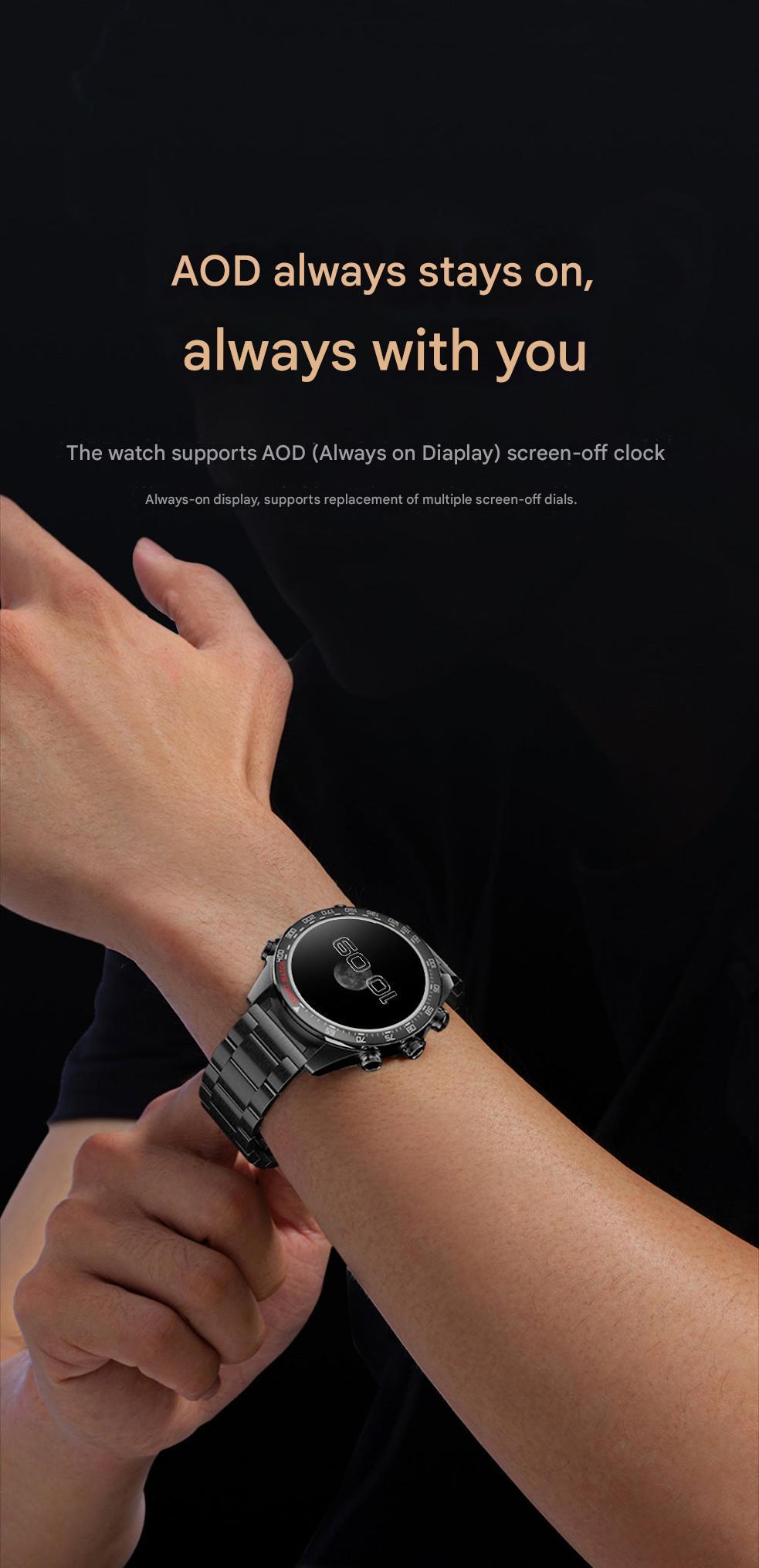 Close-up of smartwatch features and sensors