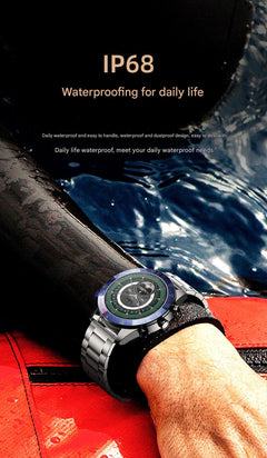 Smartwatch back view with sensor details