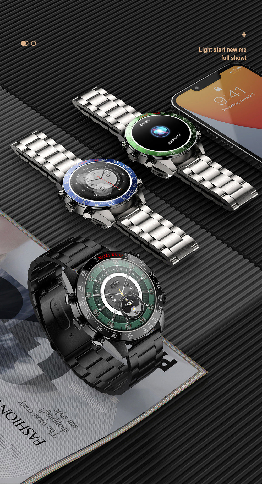 Smartwatch showcasing health monitoring display
