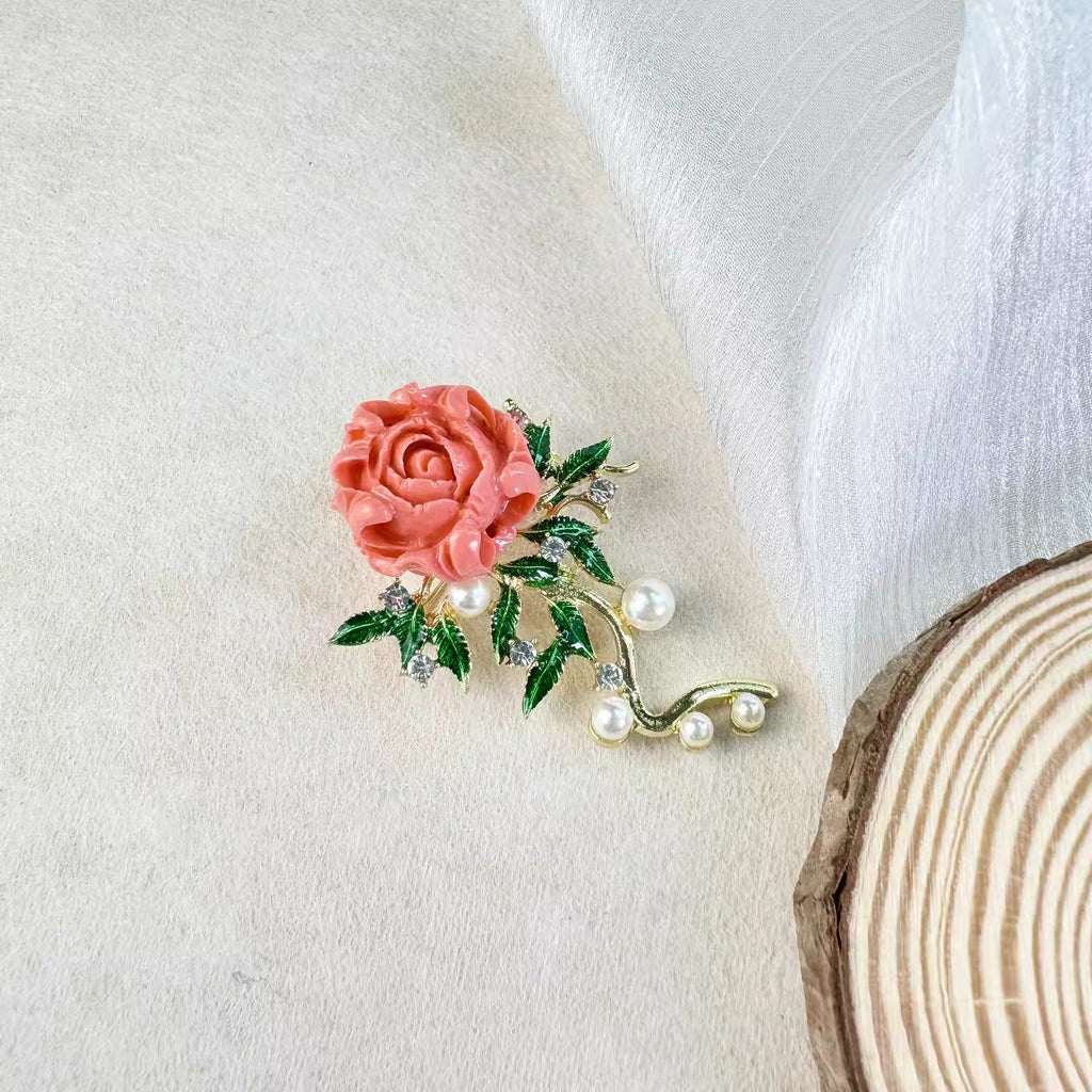stunning brooch with pearl accents