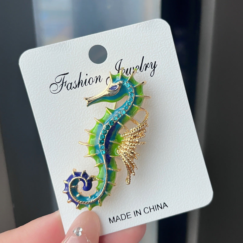 colorful enamel brooch for women image 2