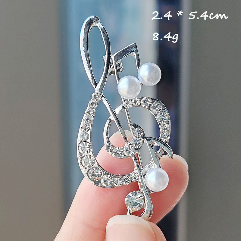 Creative Musical Note Brooch Image 6