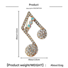 Creative Musical Note Brooch Image 3