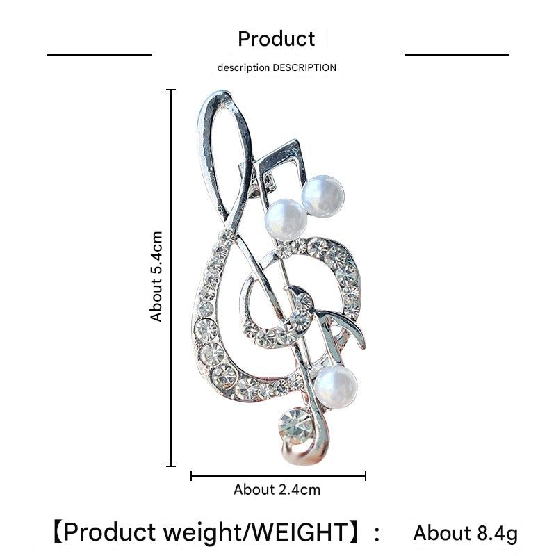 Creative Musical Note Brooch Image 4