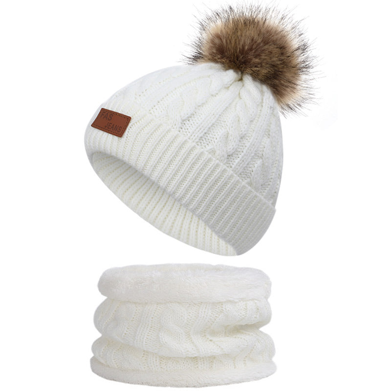 Close-up of kids winter knit hat design
