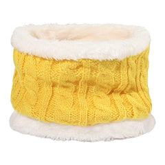 Children's knitted scarf matching winter hat in pink