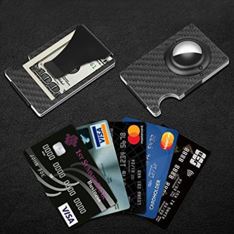 Aluminium wallet with AirTag holder feature