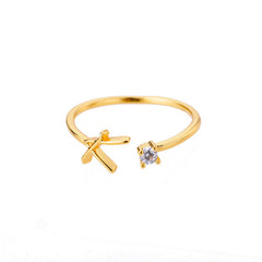 front view of gold plated customised ring