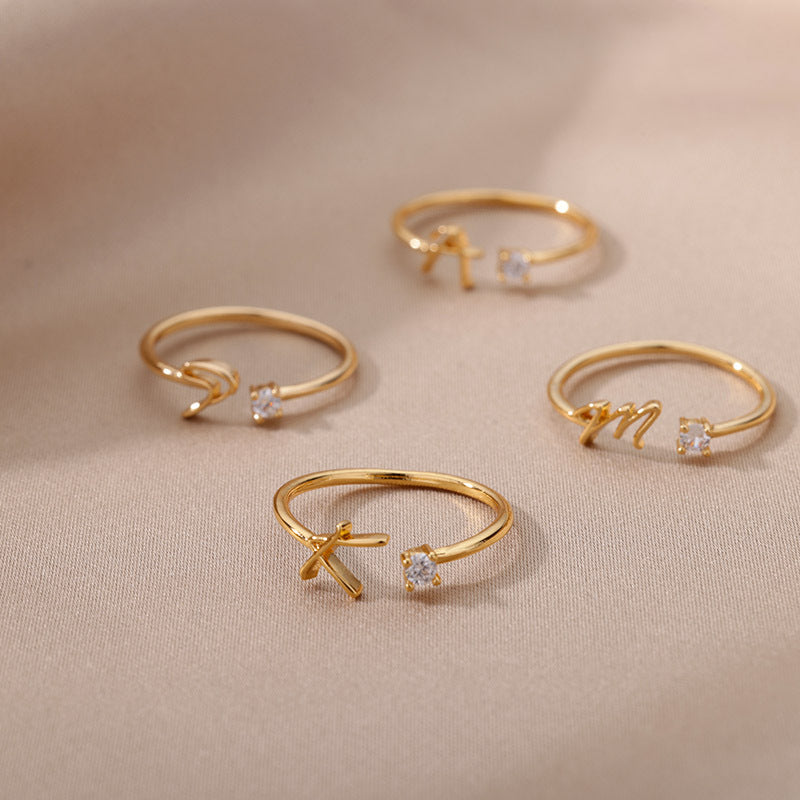 unique alphabet ring design for men and women