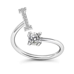 Beautiful alphabet ring in zirconia