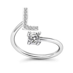 Adjustable alphabet ring featuring trendy design